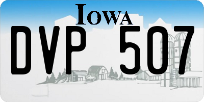 IA license plate DVP507