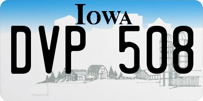 IA license plate DVP508