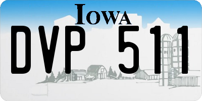 IA license plate DVP511