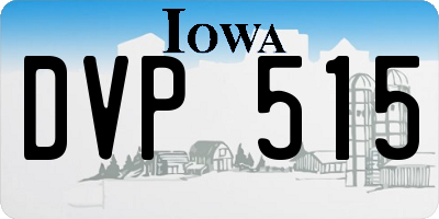 IA license plate DVP515