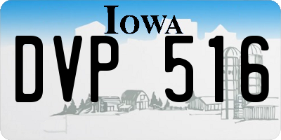 IA license plate DVP516