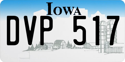 IA license plate DVP517