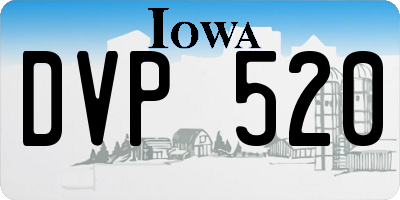 IA license plate DVP520
