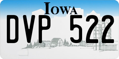 IA license plate DVP522
