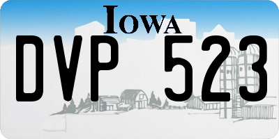 IA license plate DVP523