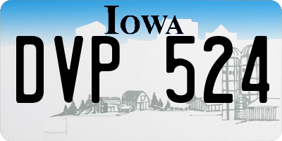IA license plate DVP524