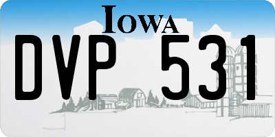 IA license plate DVP531