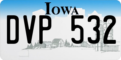 IA license plate DVP532
