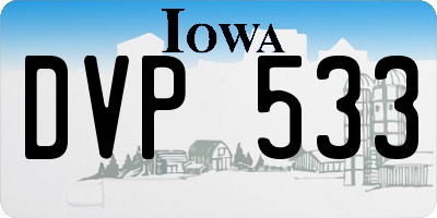 IA license plate DVP533