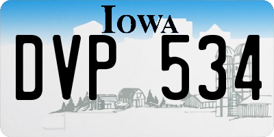 IA license plate DVP534