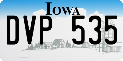 IA license plate DVP535