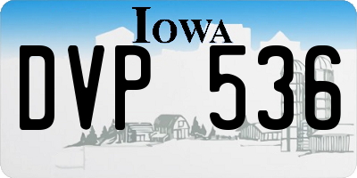 IA license plate DVP536