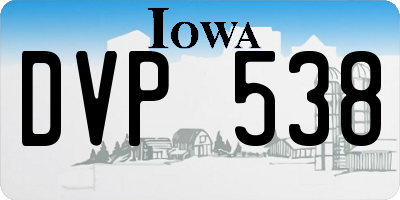 IA license plate DVP538