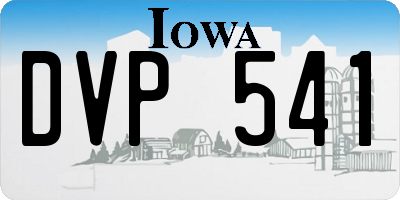 IA license plate DVP541
