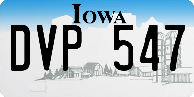 IA license plate DVP547
