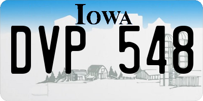 IA license plate DVP548