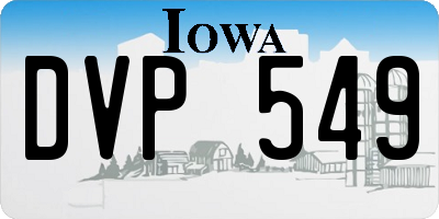 IA license plate DVP549
