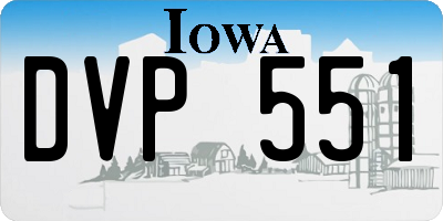 IA license plate DVP551
