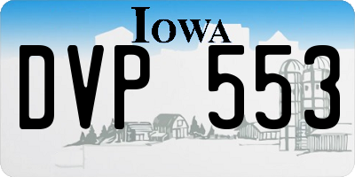 IA license plate DVP553