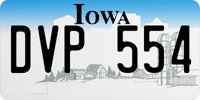 IA license plate DVP554