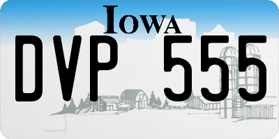 IA license plate DVP555