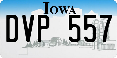 IA license plate DVP557