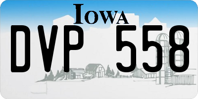 IA license plate DVP558