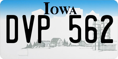 IA license plate DVP562