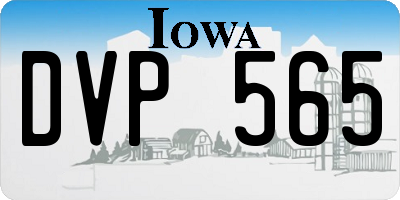 IA license plate DVP565