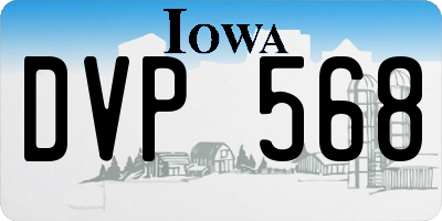 IA license plate DVP568