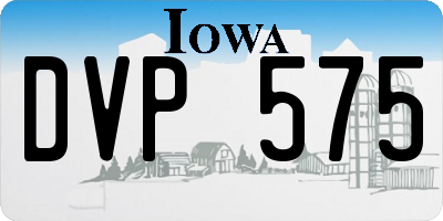 IA license plate DVP575