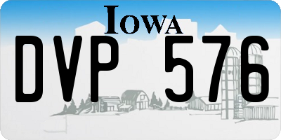 IA license plate DVP576