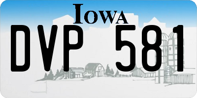IA license plate DVP581