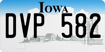 IA license plate DVP582