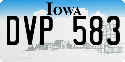 IA license plate DVP583