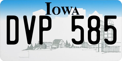 IA license plate DVP585