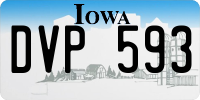 IA license plate DVP593