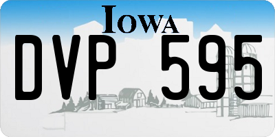 IA license plate DVP595