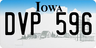 IA license plate DVP596