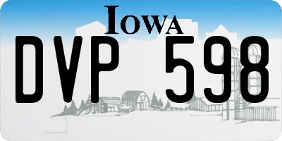 IA license plate DVP598