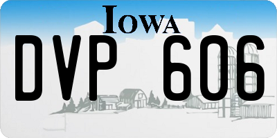 IA license plate DVP606
