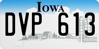 IA license plate DVP613