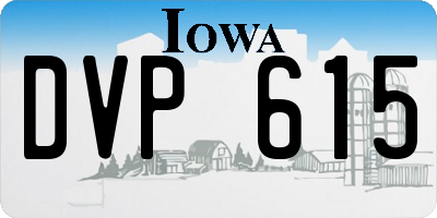 IA license plate DVP615