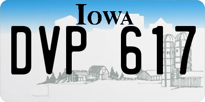 IA license plate DVP617