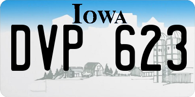IA license plate DVP623