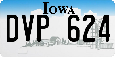 IA license plate DVP624