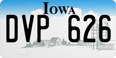 IA license plate DVP626