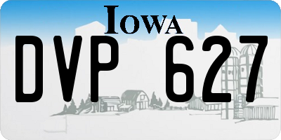 IA license plate DVP627