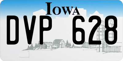 IA license plate DVP628
