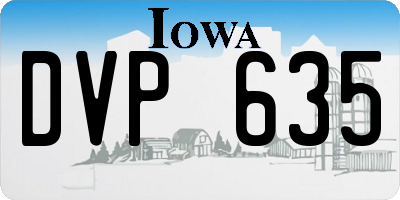 IA license plate DVP635